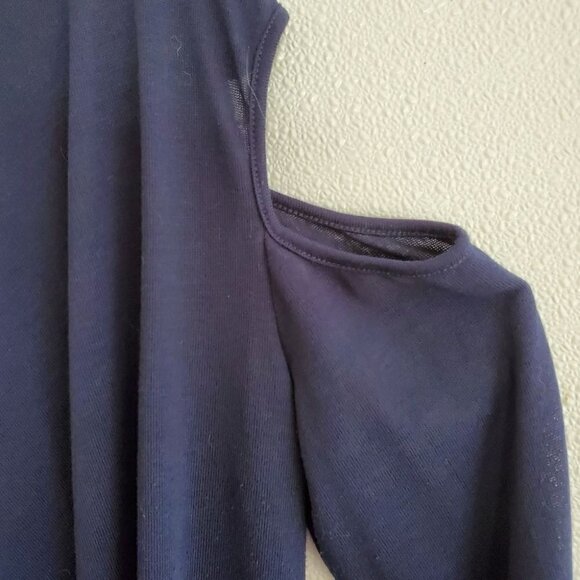 0115. NWOTs ~ Rags & Couture Cold Shoulder- Drape Front Jacket - Picture 2 of 7